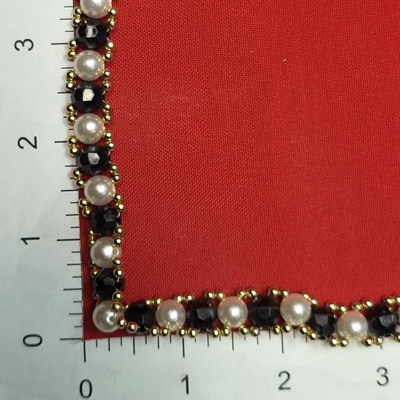 Vintage Black Beads and Faux Pearl Toggle Necklace Earrings Set - Picture 8 of 11